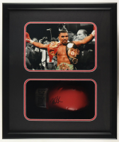 Mike Tyson Signed Boxing Glove Shadowbox Display (JSA & Tyson) at PristineAuction.com