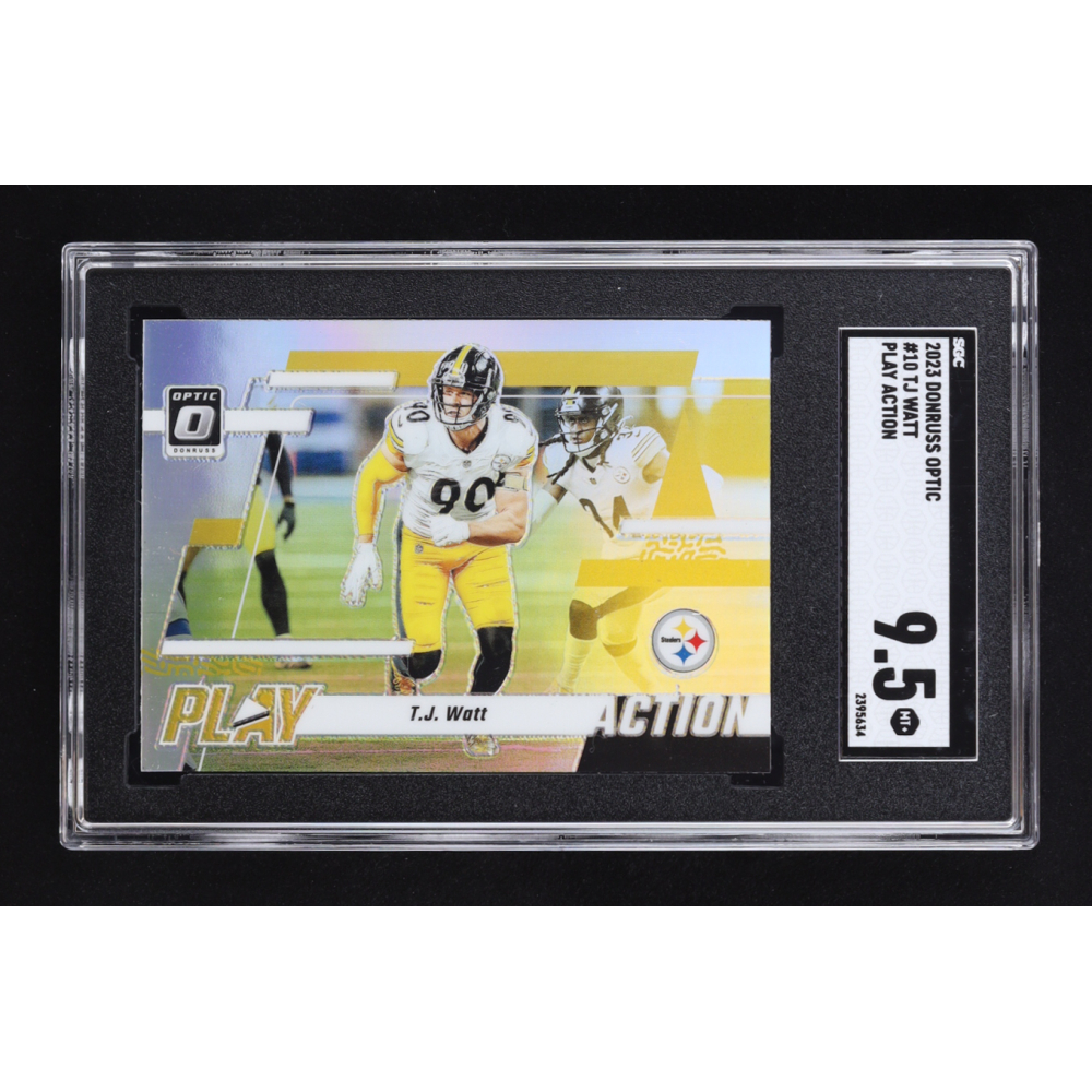 TJ Watt 2023 Donruss Optic Play Action #10 (SGC 9.5) at PristineAuction.com