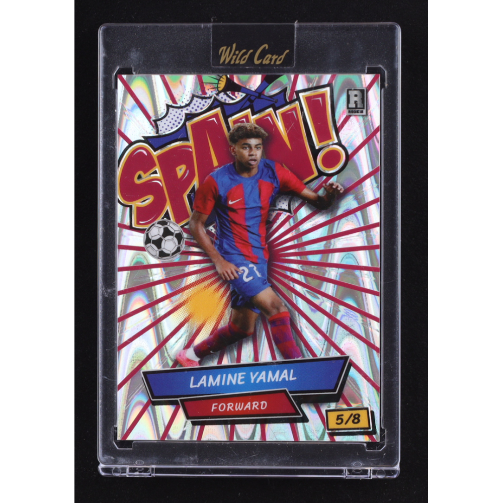 Lamine Yamal 2024 Wild Card Lamine Yamal Comix #ACSB-LY6 Red Lines #5/8 RC at PristineAuction.com