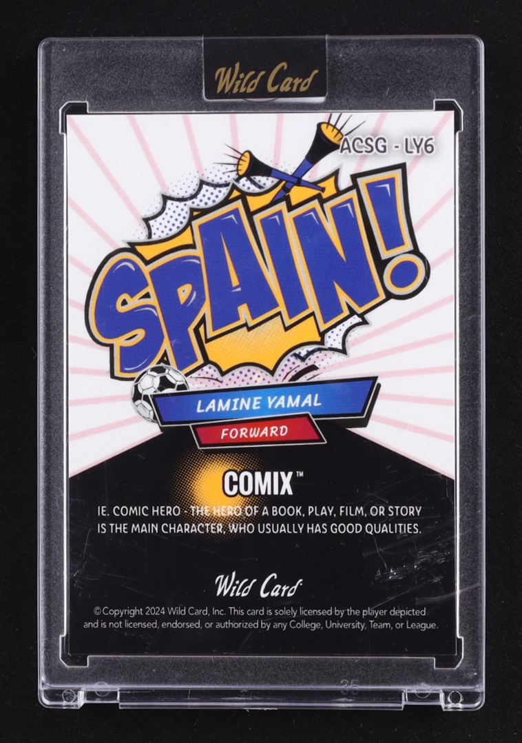 Lamine Yamal 2024 Wild Card Lamine Yamal Comix #ACSG-LY6 Red Lines #1/8 RC at PristineAuction.com Lamine Yamal 2024 Wild Card Lamine Yamal Comix #ACSG-LY6 Red Lines #1/8 RC at PristineAuction.com