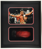 Mike Tyson Signed Boxing Glove Shadowbox Display (JSA & Tyson) at PristineAuction.com