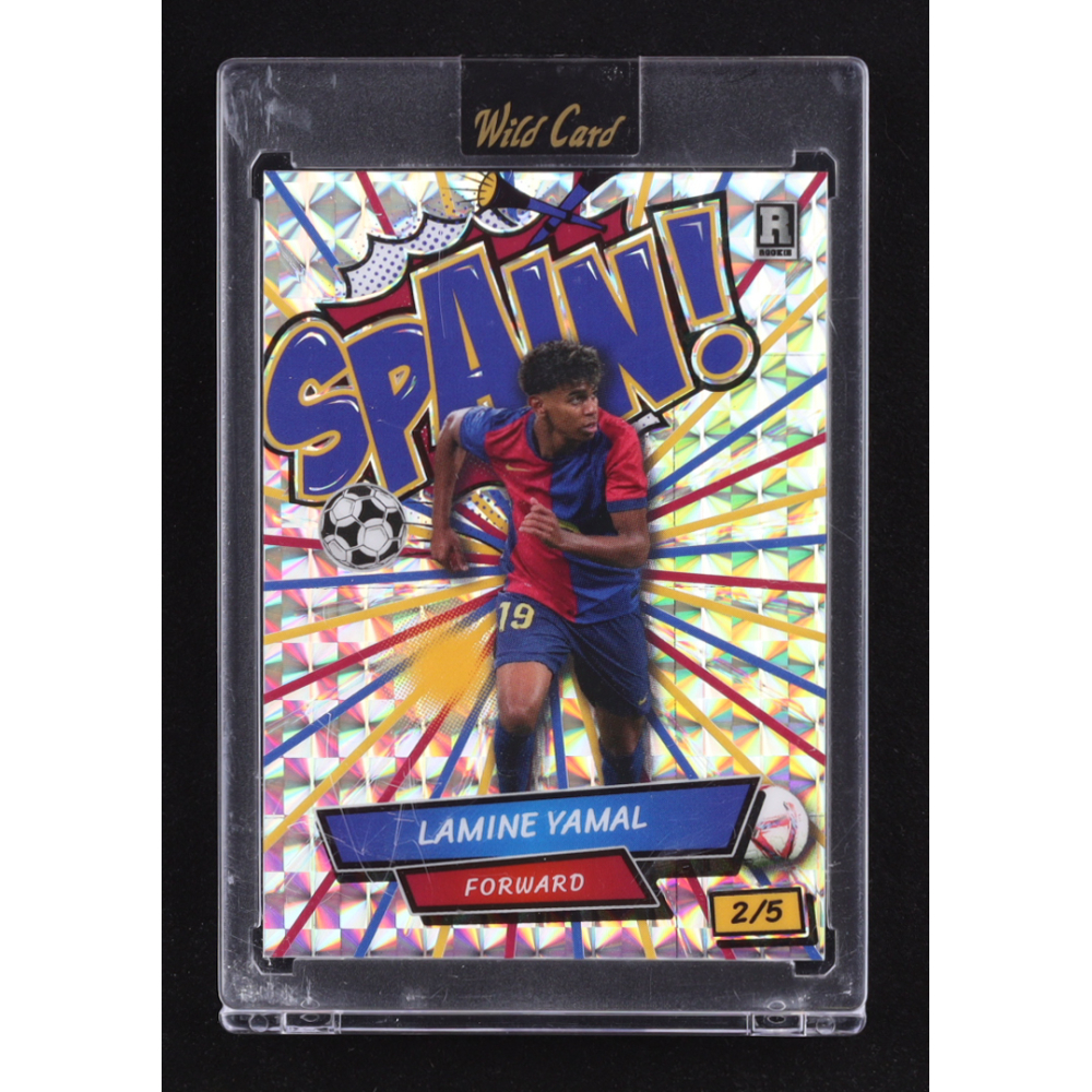 Lamine Yamal 2024 Wild Card Lamine Yamal Comix #ACSR-LY1 Mixed Lines #2/5 RC at PristineAuction.com