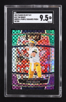 Tom Brady 2022 Select Draft Picks Prizms Green and Purple Squares #32 #090/100 (SGC 9.5) at PristineAuction.com