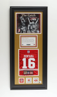 Joe Montana Signed LE "The Catch" 49ers Custom Framed Photo Display with Jersey #89490 (Montana & NFL) at PristineAuction.com