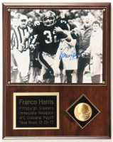 Franco Harris Signed Steelers Custom Photo Plaque Display (Steiner) at PristineAuction.com