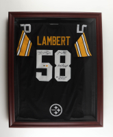 Jack Lambert, Andy Russell & Jack Ham Signed Custom Shadowbox Jersey Display with Multiple Career Stat Inscriptions (Lambert & TSE) at PristineAuction.com