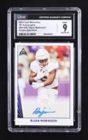 Bijan Robinson 2021 Leaf Memories '90 Autographs Purple Spectrum #BA-BR1 #11/30 RC (CGC 9 | Auto Grade 10) at PristineAuction.com