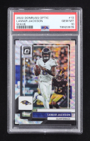 Lamar Jackson 2022 Donruss Optic Wave #13 #226/300 (PSA 10) at PristineAuction.com
