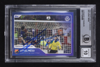 Lionel Messi Signed 2022 Topps UEFA 30 Seasons #43 Inscribed "Leo" (BGS | Autograph Grade 10) at PristineAuction.com