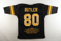 Jack Butler Signed Career Highlight Stat Jersey Inscribed "HOF 2012" (JSA) at PristineAuction.com