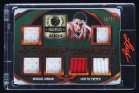 Michael Jordan / Scottie Pippen 2019 Leaf Ultimate Sports Ultimate Combos Materials Bronze Spectrum Foil #UC08 #18/25 at PristineAuction.com