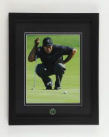 "Tiger Woods Lining Up the Putt" Custom Framed Photo Display with 2000 British Open at St. Andrews Champion Pin at PristineAuction.com