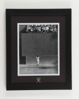 "Willie Mays: The Catch" Custom Framed Photo Display with HOF Induction Pin at PristineAuction.com