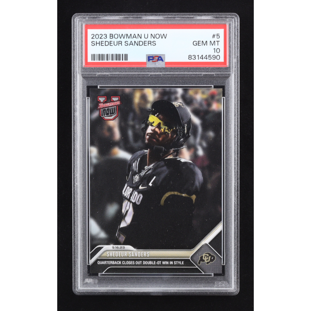 Shedeur Sanders 2023 Bowman U Now #5 RC (PSA 10) at PristineAuction.com