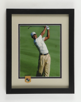 "Tiger Woods at the US Open" Custom Framed Photo Display with Pebble Beach Pin at PristineAuction.com