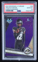 Travis Hunter 2023 Bowman Chrome University Purple Shimmer #36 RC (PSA 10) at PristineAuction.com