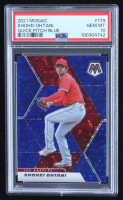 Shohei Ohtani 2021 Mosaic Quick Pitch Blue #179 #61/85 (PSA 10) at PristineAuction.com
