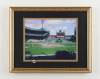 The Polo Grounds Custom Framed Photo Display With Vintage Giants Logo Pin at PristineAuction.com