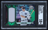 Aaron Judge 2022 Topps Chrome Club Threads Relics Green Refractors #TCTAJ #53/99 (SGC 10) at PristineAuction.com
