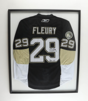 Marc-André Fleury Signed Custom Framed Jersey Display Inscribed "2009 Cup" (SportsMemorabilia) at PristineAuction.com