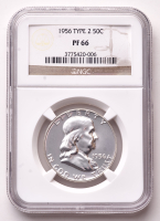 1956 Franklin Silver Half Dollar Type 2 (NGC Proof 66) at PristineAuction.com