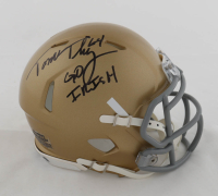 Tom Thayer Signed Notre Dame Fighting Irish Speed Mini Helmet Inscribed "Go Irish" (JSA) at PristineAuction.com