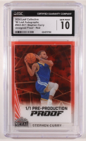 Stephen Curry 2024 Leaf Metal '90 Red Pre-Production Proof #90ASC1 #1/1 (CGC 10) at PristineAuction.com