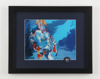 The Great Wayne Gretzky Framed Leroy Neiman Art Print Display With 1979 Oilers Rookie Year Pin at PristineAuction.com