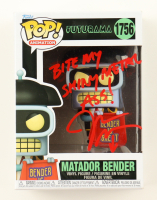 John DiMaggio Signed "Futurama" #1756 Matador Bender Funko Pop! Vinyl Figure Inscribed "Bite My Shiny Metal A**!" (JSA) at PristineAuction.com