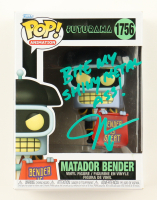 John DiMaggio Signed "Futurama" #1756 Matador Bender Funko Pop! Vinyl Figure Inscribed "Bite My Shiny Metal A**!" (JSA) at PristineAuction.com