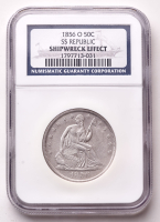 SS Republic Shipwreck 1856-O Seated Liberty Silver Half Dollar (NGC Shipwreck Effect) at PristineAuction.com