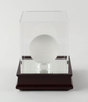 Tiffany & Co. Lead Crystal Tennis Ball With Wood & Glass Display Case at PristineAuction.com
