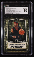 Allen Iverson 2025 Leaf Sports Heroes Super Prismatic Gold Pre-Production Proof #BAAI1 #1/1 (CGC 10) at PristineAuction.com