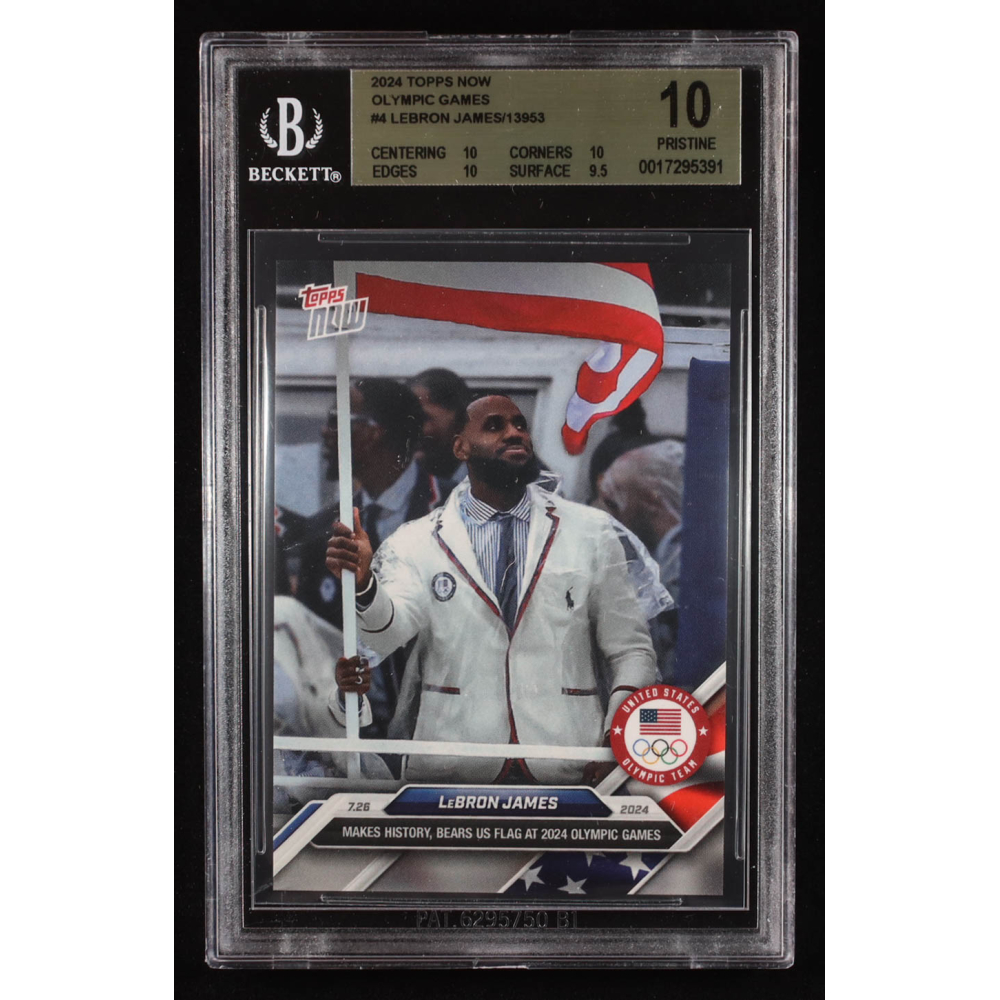 LeBron James 2024 Topps Now Olympic Games #4 (BGS 10) at PristineAuction.com