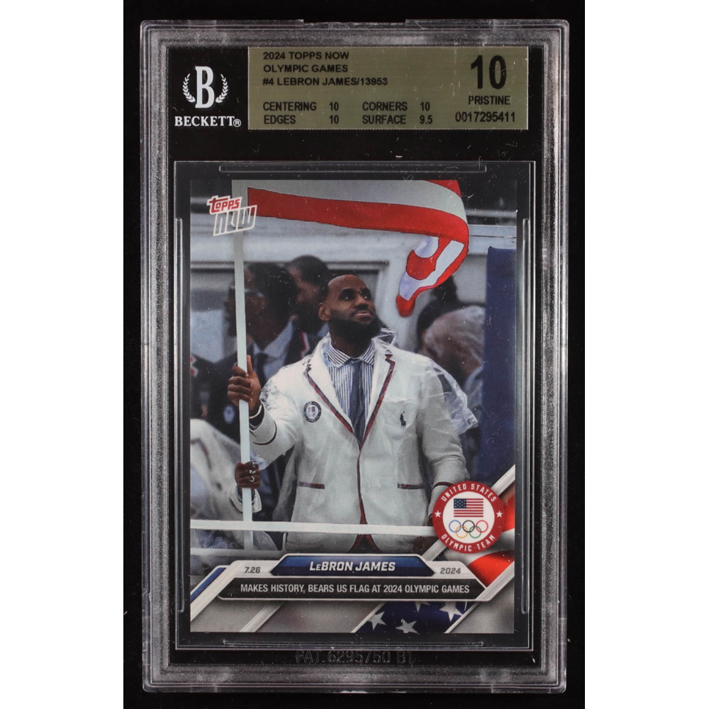 LeBron James 2024 Topps Now Olympic Games #4 (BGS 10) at PristineAuction.com