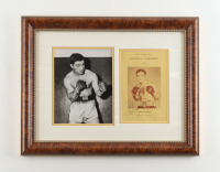 Rocky Marciano Signed Custom Framed Program Display with Photo (PSA) at PristineAuction.com