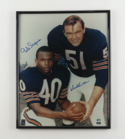 Dick Butkus & Gale Sayers Signed Bears Custom Framed Photo Display (Radtke & Mounted Memories & Sayers) at PristineAuction.com