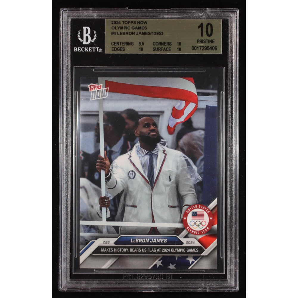 LeBron James 2024 Topps Now Olympic Games #4 (BGS 10) at PristineAuction.com