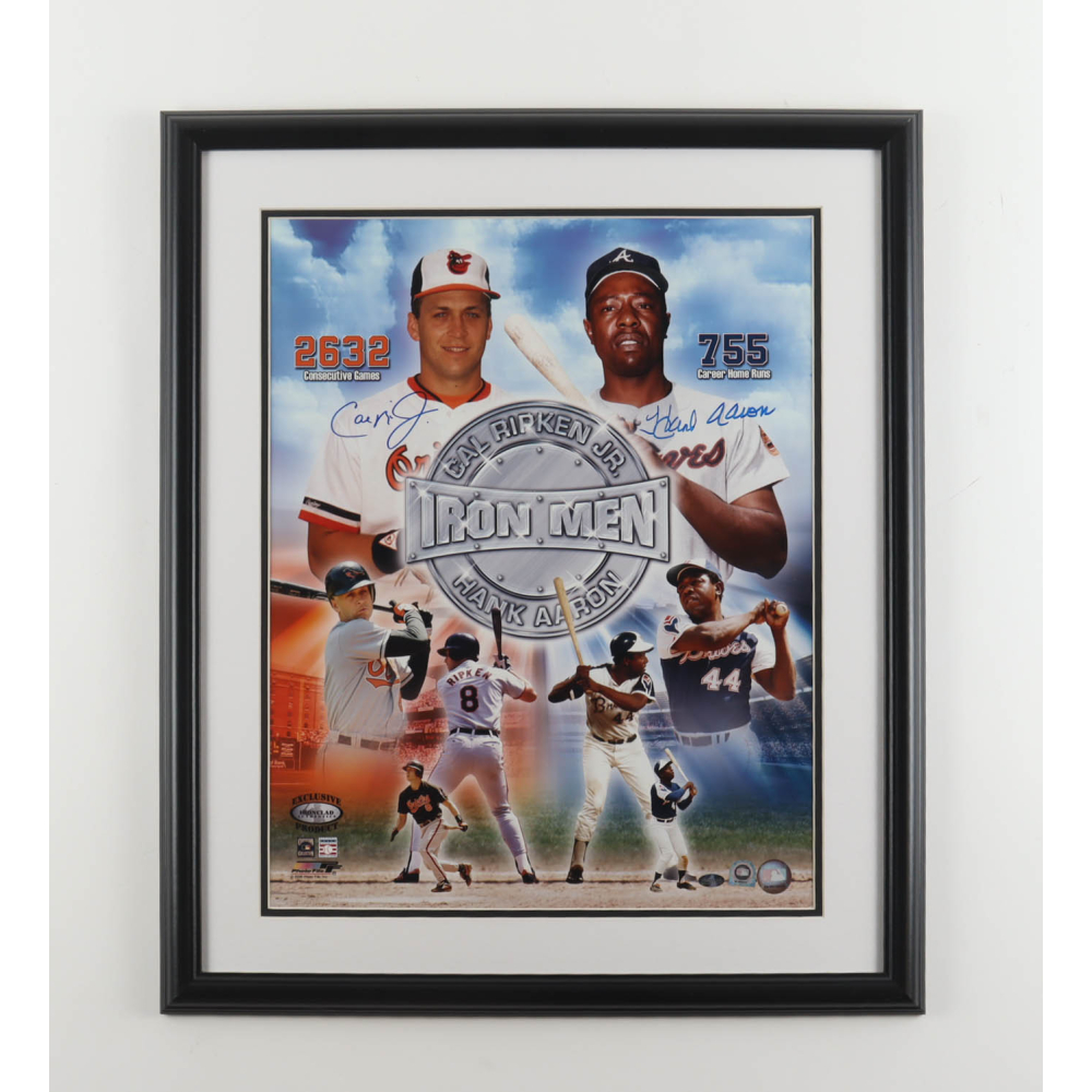 Cal Ripken Jr. & Hank Aaron Signed 