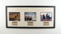Ron Turcotte, Jean Cruguet & Steve Cauthen Signed "Triple Crown" Custom Framed Photo Display (Steiner x3) at PristineAuction.com