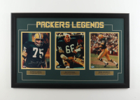 Herb Adderley, Ray Nitschke & Forrest Gregg Signed Packers Legends Custom Framed Photo Display (Stacks Of Plaques) at PristineAuction.com
