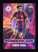 Lamine Yamal 2023-24 Topps Chrome UEFA Club Competitions Wonderkids #WK3 RC at PristineAuction.com