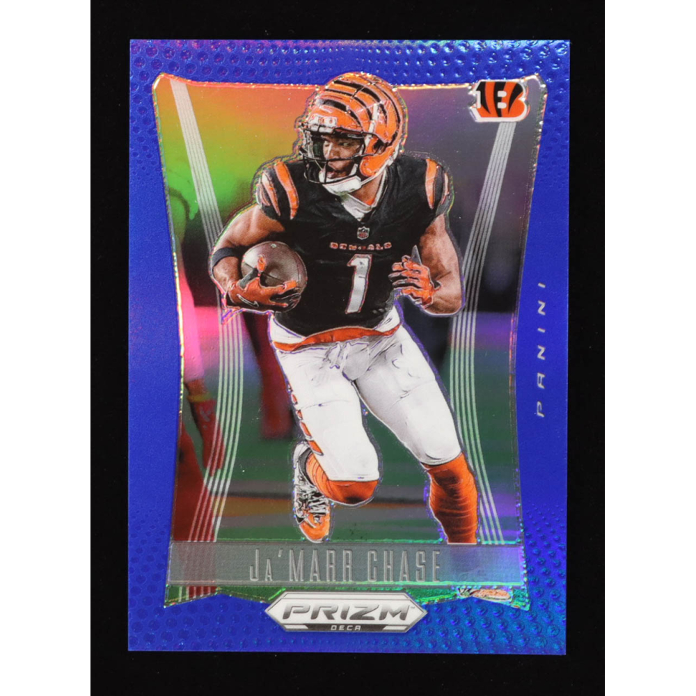 Ja'Marr Chase 2024 Panini Prizm Deca Prizms Blue #58 103/149 at PristineAuction.com
