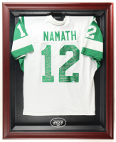 1969 NY Jets Custom Framed Jersey Display Signed by (27) with Joe Nammath, Bill Mathis, Johnny Sample, Larry Grantham (Steiner) at PristineAuction.com