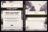 Jayden Daniels 2024 Topps Inception Genesis Booklet Autographs Purple #ARBCJD #04/35 RC at PristineAuction.com