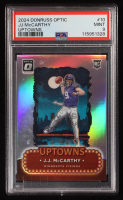 JJ McCarthy 2024 Donruss Optic Uptowns #10 RC (PSA 9) at PristineAuction.com