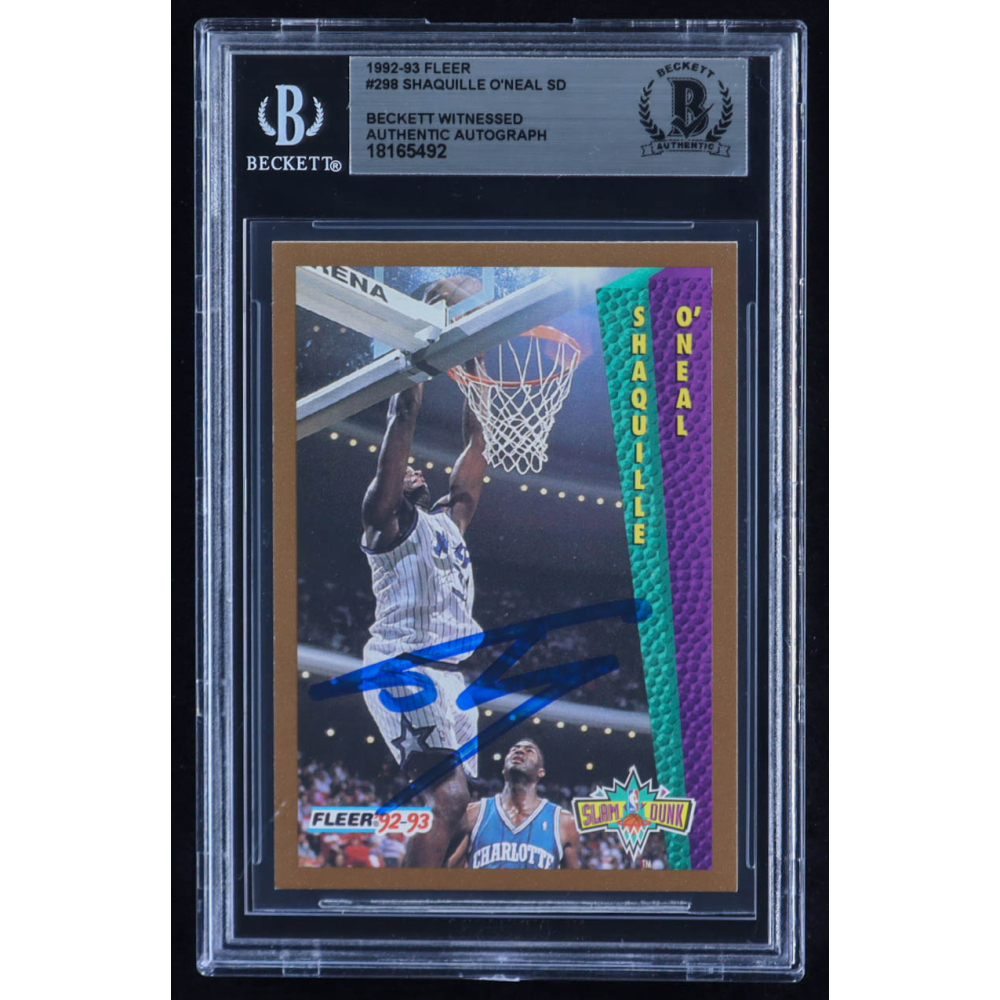 Shaquille O'Neal Signed 1992-93 Fleer #298 SD RC (BGS) at PristineAuction.com