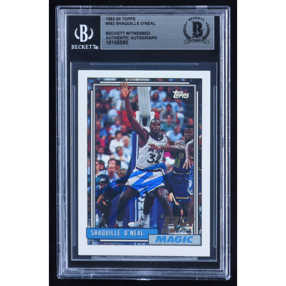 Shaquille O'Neal Signed 1992-93 Topps #362 RC (BGS) at PristineAuction.com