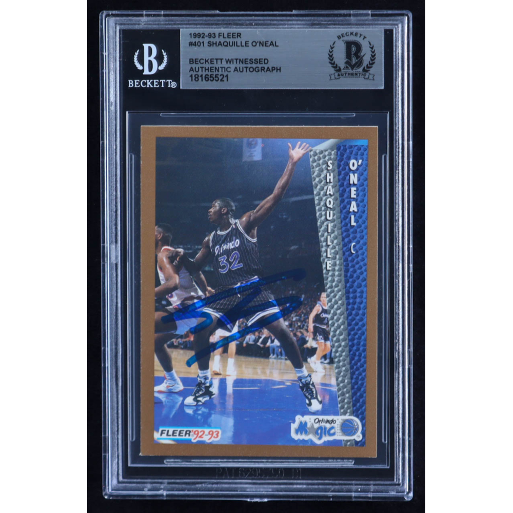 Shaquille O'Neal Signed 1992-93 Fleer #401 RC (BGS) at PristineAuction.com