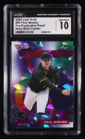 Paul Skenes 2024 Leaf Vivid Navy Blue Crystal Pre-Production Proof #65 RC #1/1 (CGC 10) at PristineAuction.com